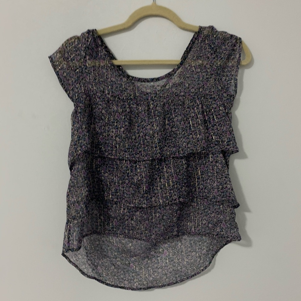 Floral Sheer American Eagle Top